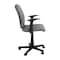 Flash Furniture Mid-Back Gray Quilted Vinyl Swivel Task Office Chair with Arms GO-1691-1-GY-A-GG - alternate 4